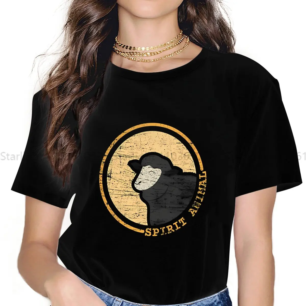 Camel Women T Shirt Sheep Shepherd Animals Wool Female Tops Polyester Graphic Funny Y2k Tees Ladies Tshirt