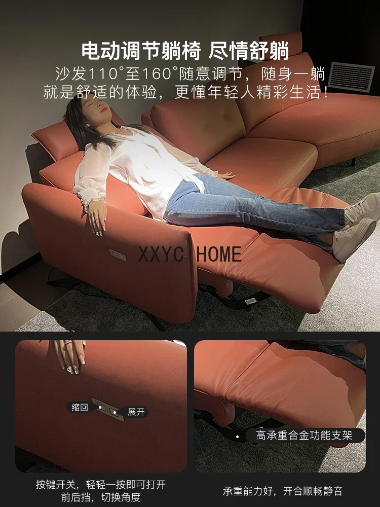 Picture 6: Electric Functional Sofa Leather Corner Shaped Sofa
