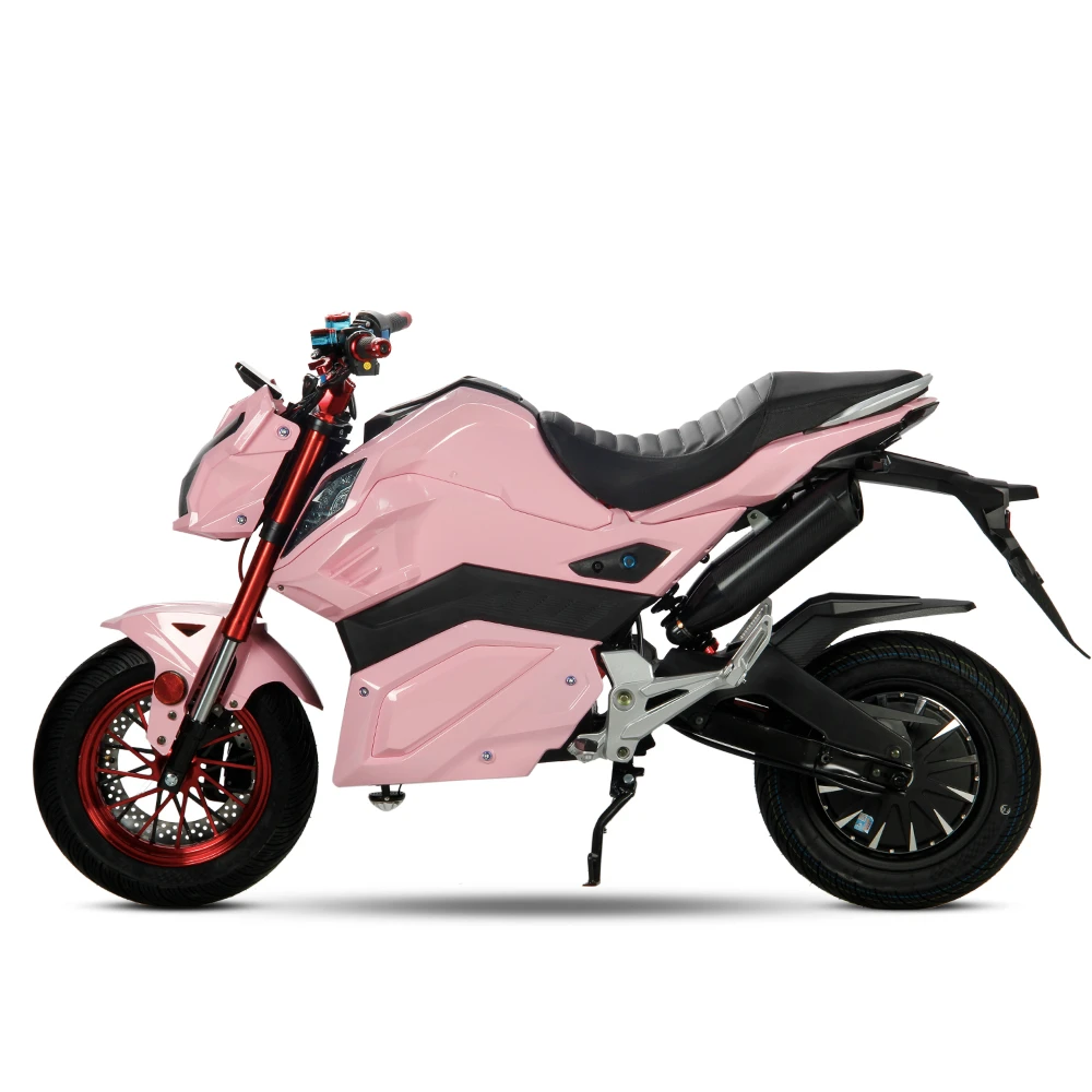 pink color strong power 17 foot large tires chopper electric motorcycle