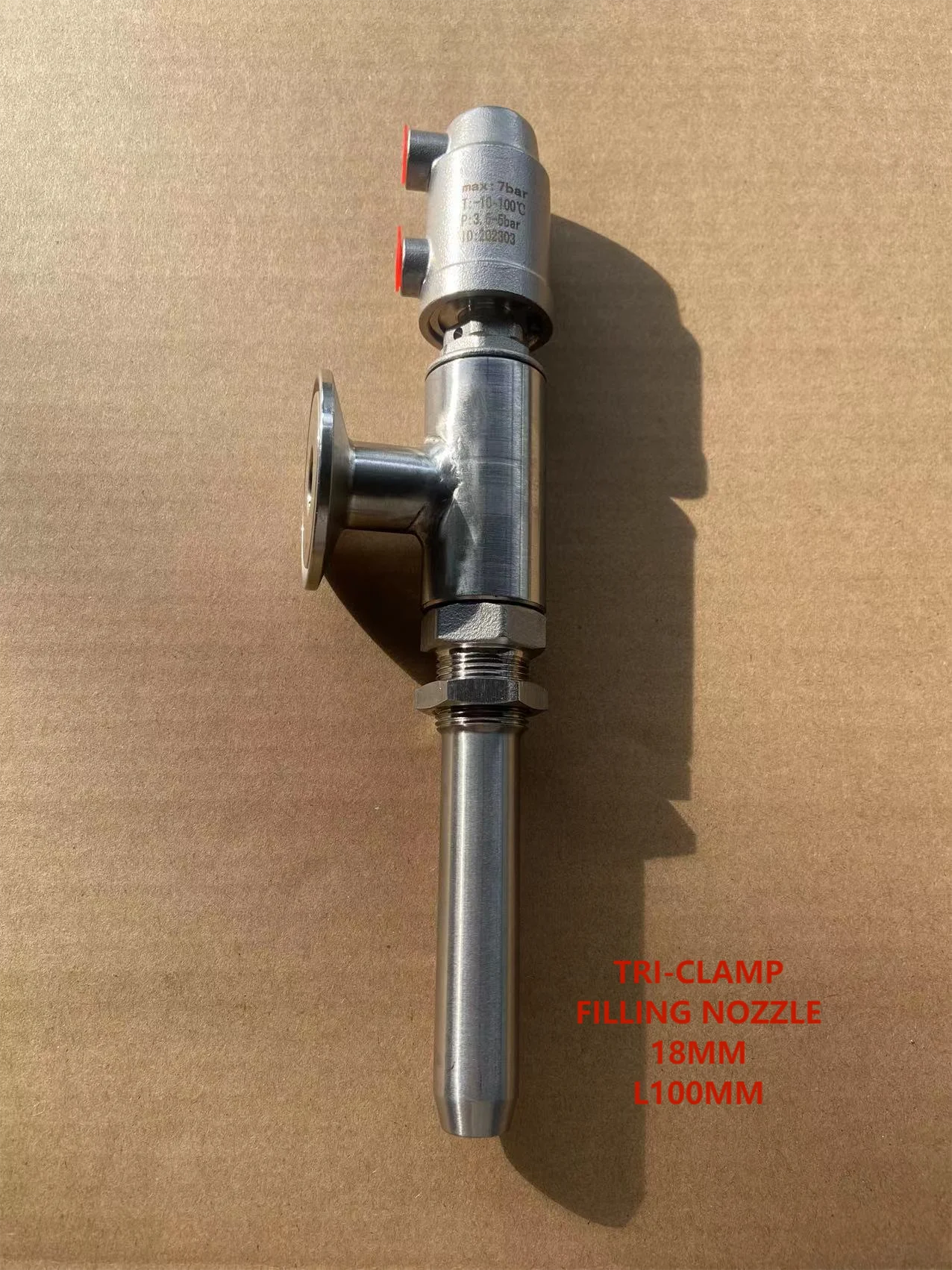 Linear Pneumatic Filling Machine Filling Valve / Filling Head Filling Nozzle Tri-clamp Pneumatic Valve