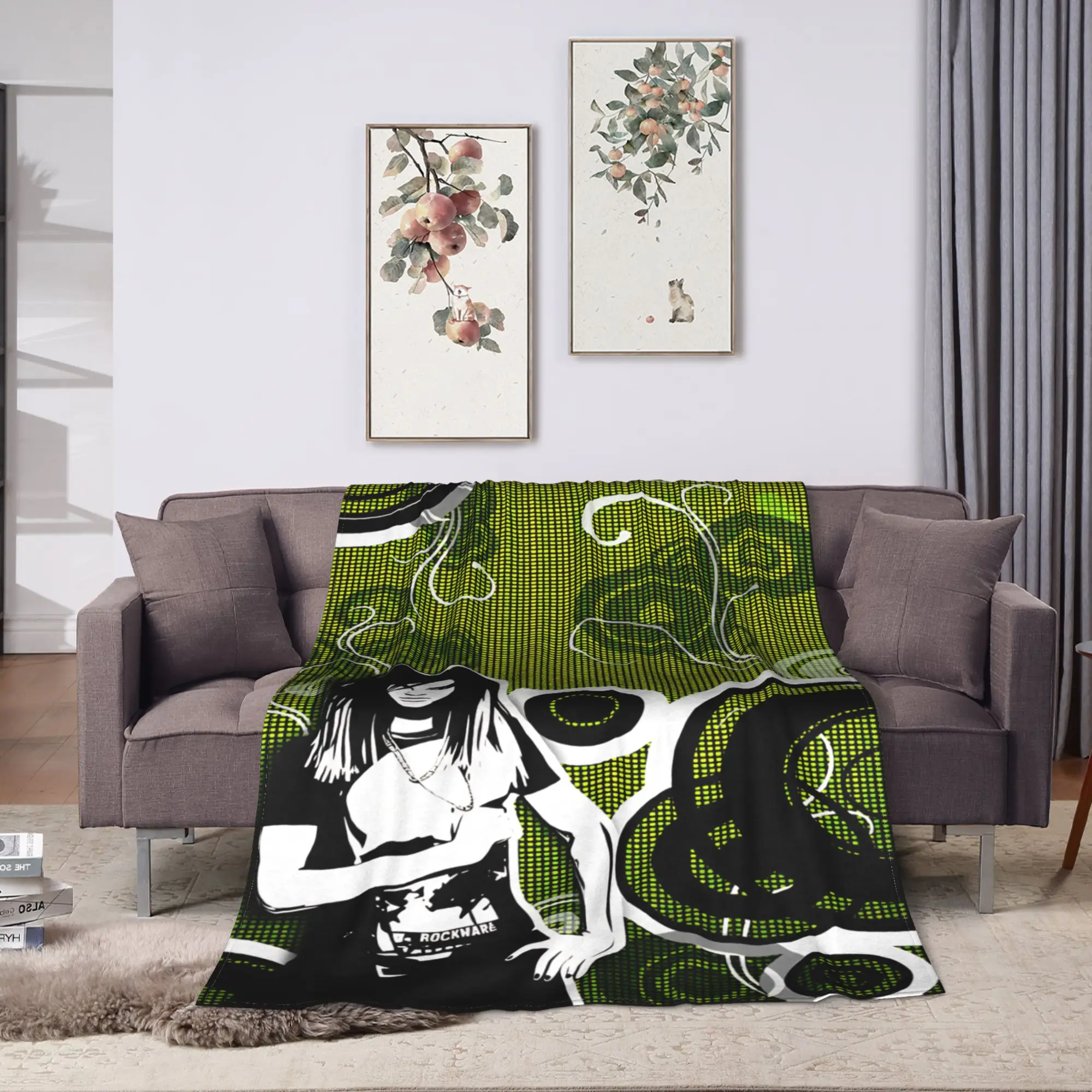 Tokio Hotel Bill Tom Kaulitz  Blanket  Super Soft Pattern Plush Bedding Throws For Bedroom Camping Flannel Bedspread Bed Cover