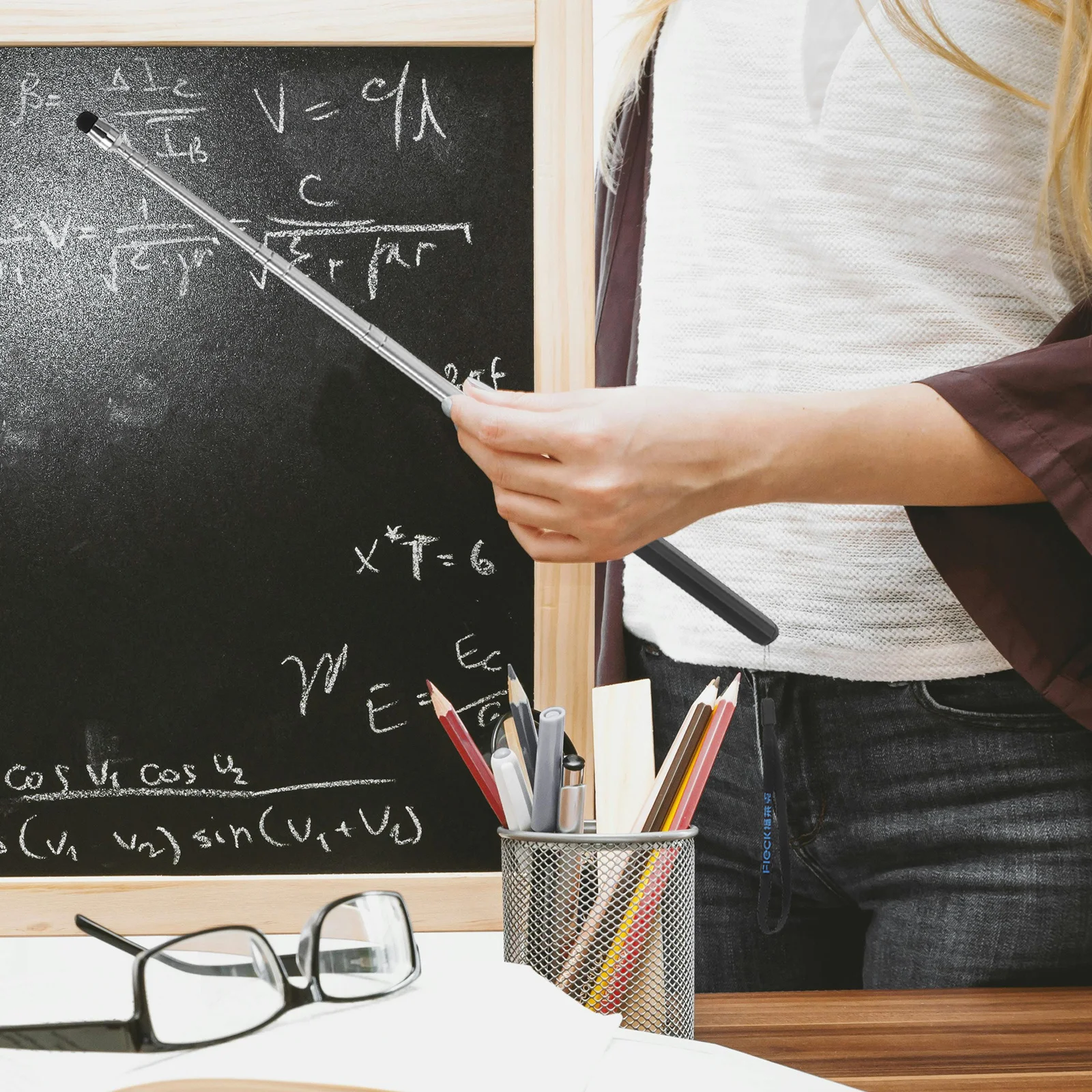 Extendable Teacher Telescopic ABS Stainless Steel for Classroom Teaching Whiteboard Touch Screen