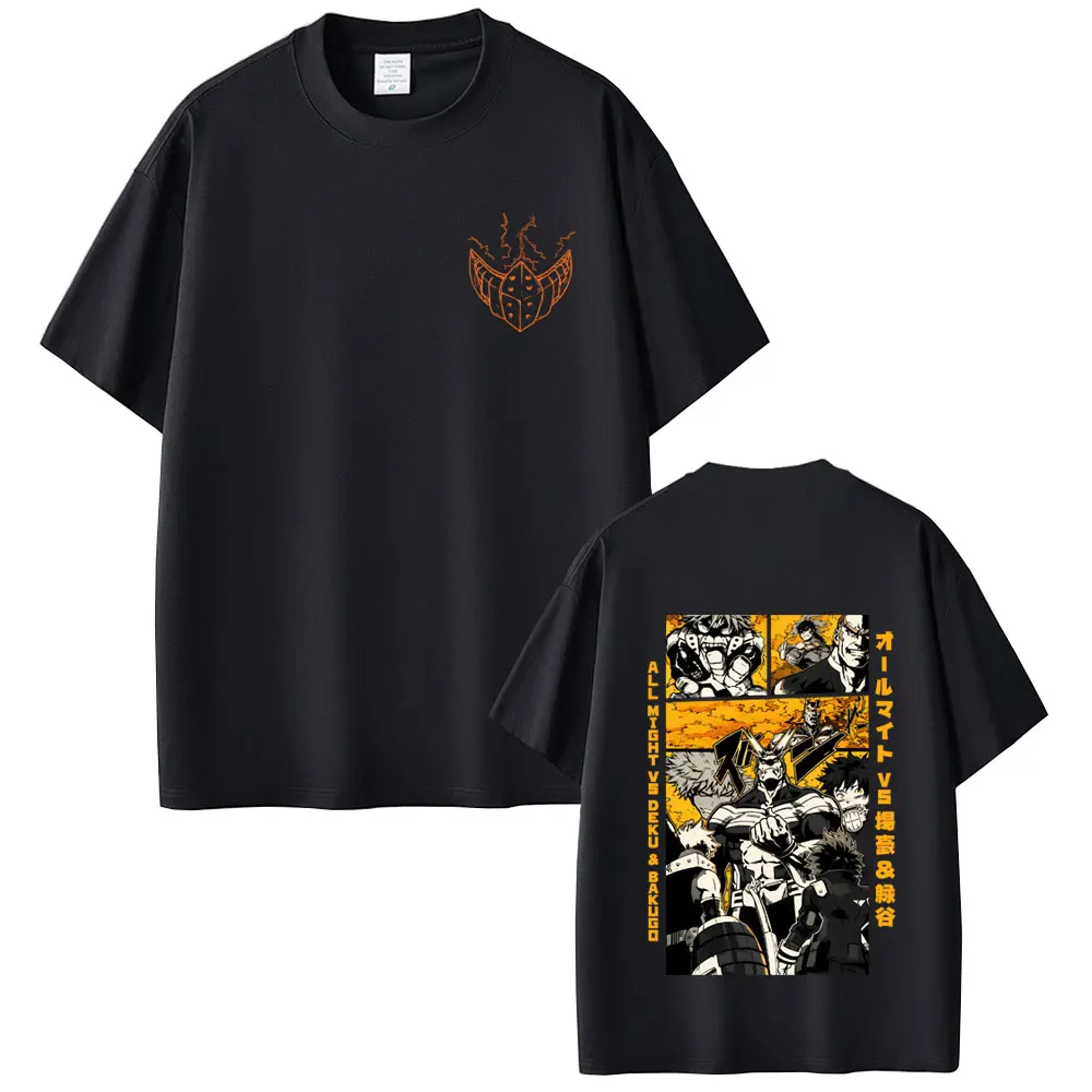 

Anime My Hero Academia All Might T-shirt Cartoon Midoriya Izuku Graphic T Shirts Summer Men Manga Casual Soft Cotton Tshirt Tops