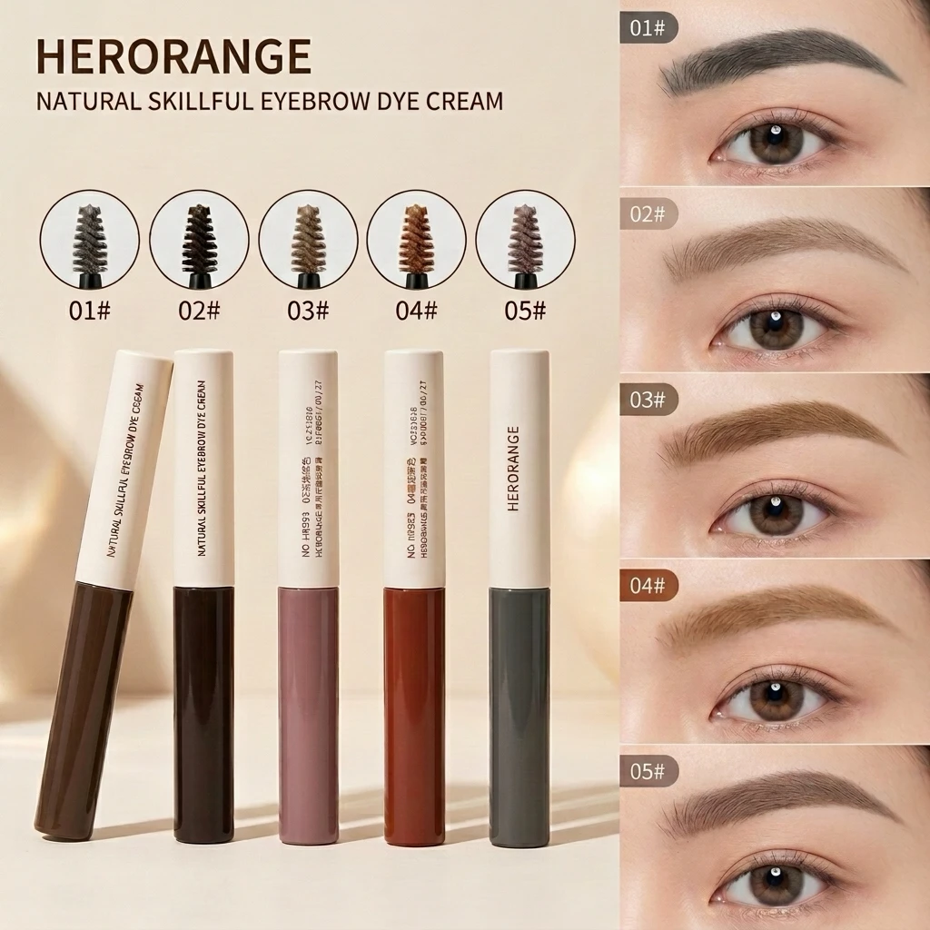 Herorange Anti-Smudge Augenbrauen-Mascara für Natürliches Formen und Langanhaltende Fixierung im Alltag und für Nude-Make-up
