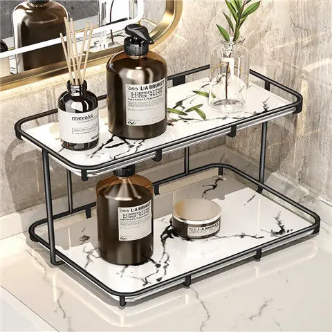 

Stainless Steel Shelf Ceramic Base Plate Toiletries Storage Holder Artifact Bathroom Cosmetic Rack Organizer Kitchen Accessories