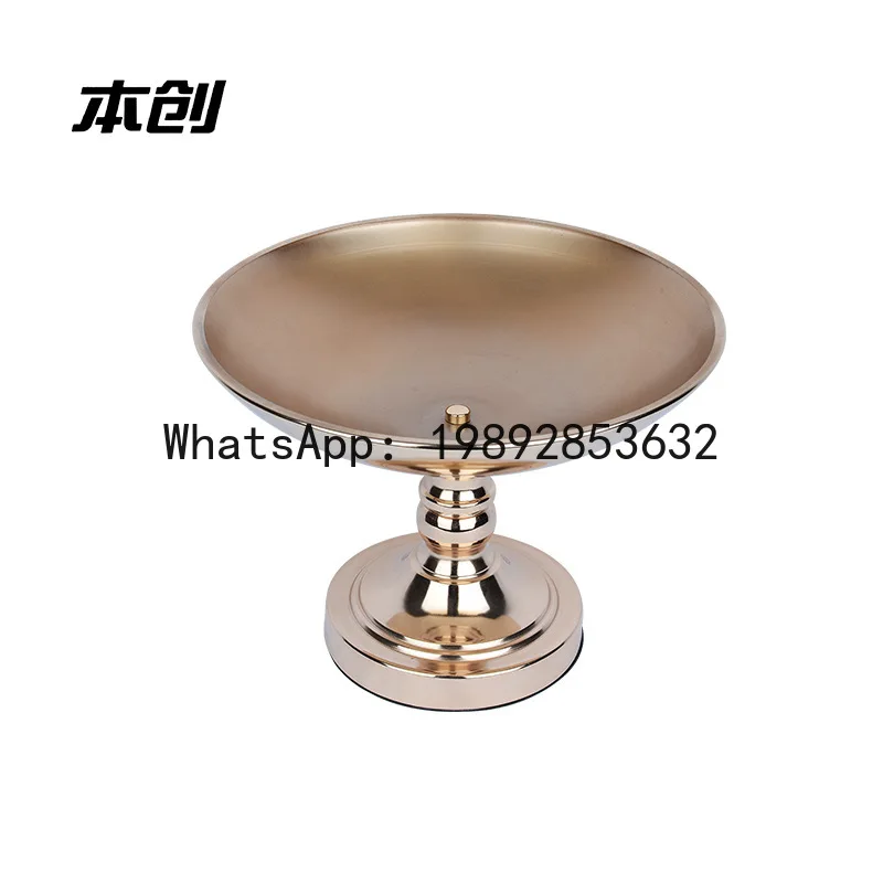 

PYJ wedding props golden fruit plate main table wrought iron flower ware window decoration vase