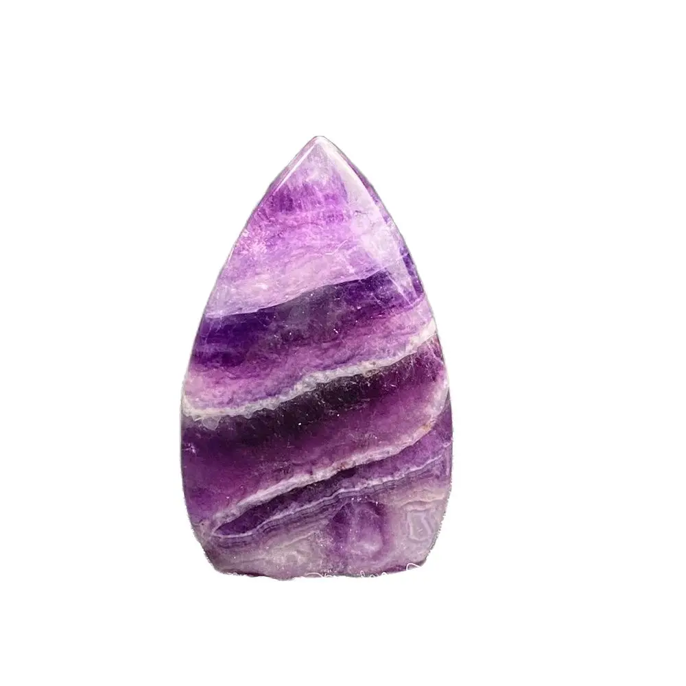 1pc Natural Color Rainbow Fluorite Free Torch Shape Crystal Follow-up Healing Energy Wand Sacrificial Prayer Home Decoration