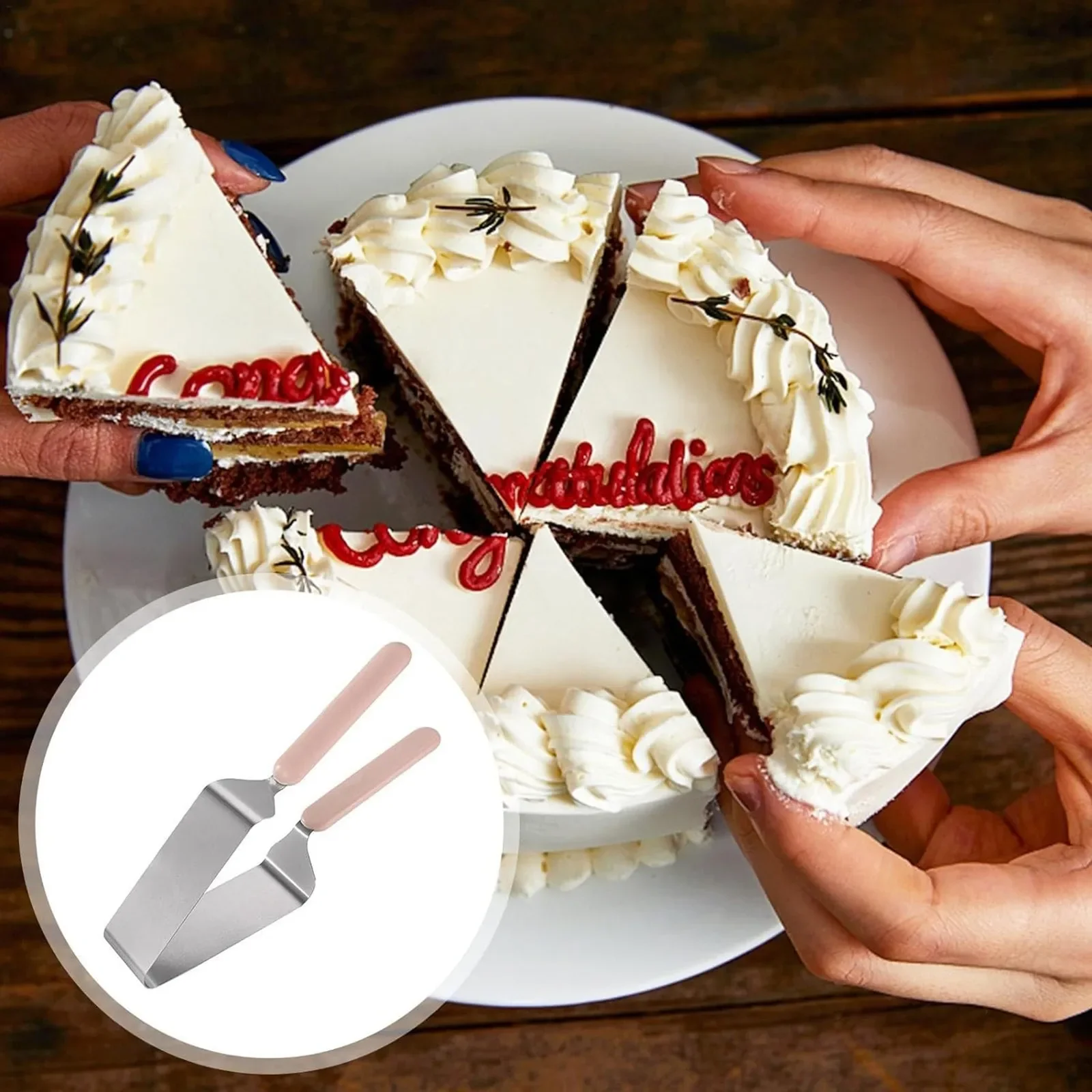 Cake Slicer Cutter Triangular Separator Adjustable Stainless Steel Device Mold Cake Clip Diy Decorating Bakeware Kitchen Bakery