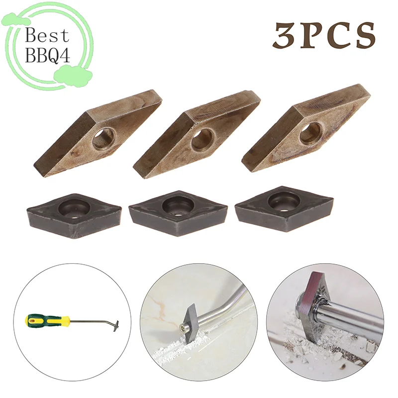 (BBQ4)3Pcs Caulking Grout Removal Tools Seam Construction Accessories Rhombic Cement Joint Opening Cone
