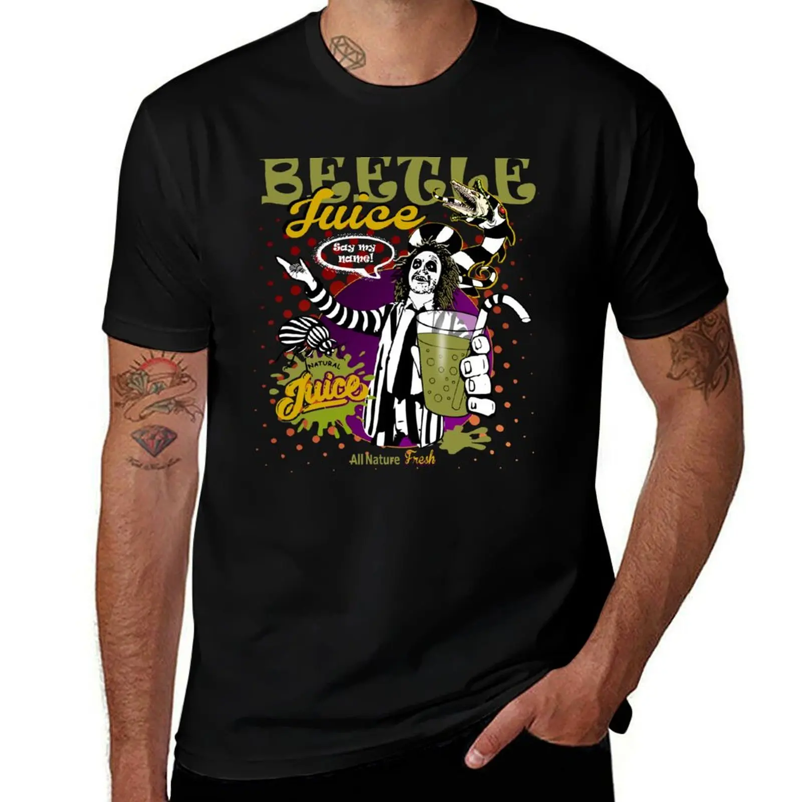 

Beethle Juice T-Shirt blue lock summer 2025 luxury clothing labubu oversized graphic tee Men's cotton t-shirt