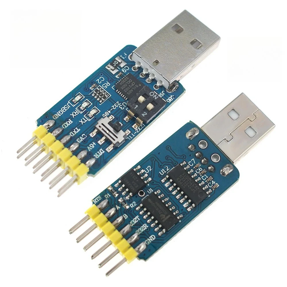 6 in 1 USB 직렬 어댑터 CP2102 USB-TTL/RS232/RS485 변환기 Arduino/STM32용 3.3V/5V 레벨 시프터