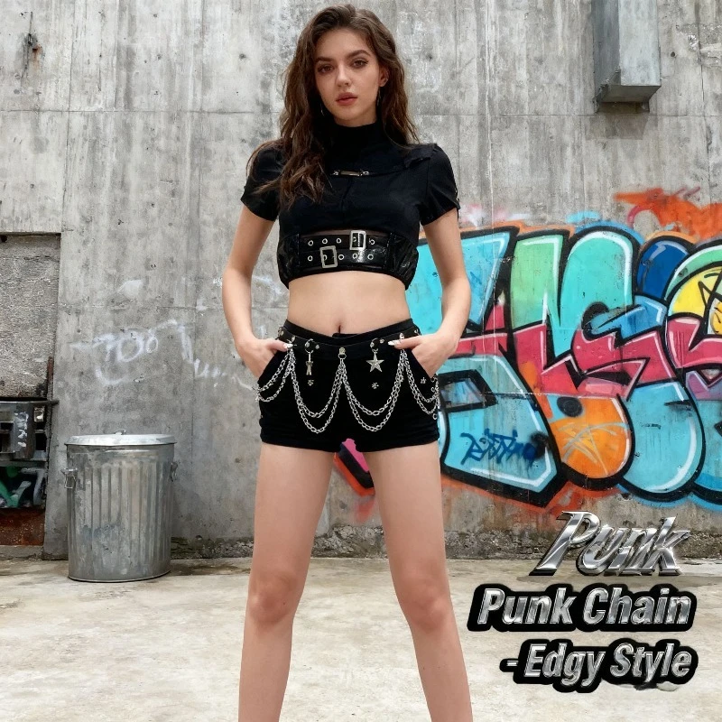

Новинка 2025 года, женский корсет с цепочкой в стиле панк, пояс на шнуровке на талии со съемными цепочками для платьев и верхней одежды ​