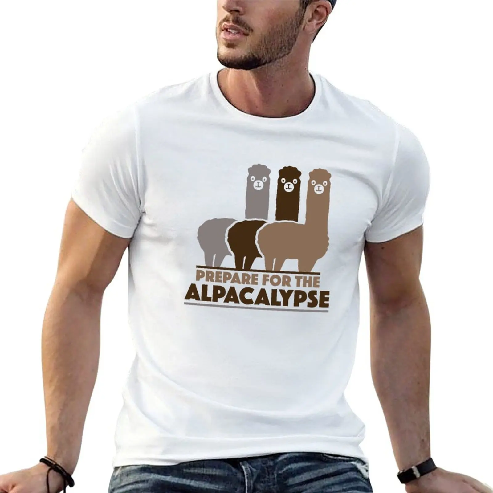 

Prepare For The Alpacalypse T-Shirt t shirt man designer man t shirt graphic man t shirt cotton T-shirt