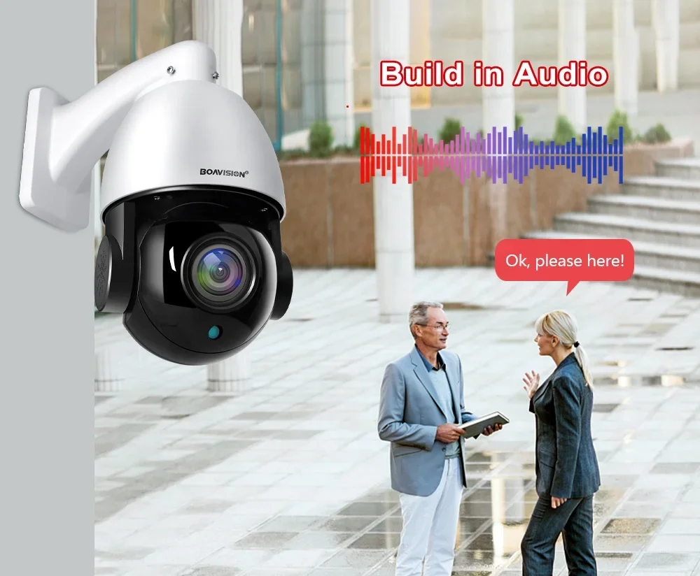 Telecamera IP con zoom 30X 4K 8MP/5MP PTZ esterno POE Zoom 20X H.265 Dome Speed Visione notturna IR 80M Telecamera CCTV Protocollo HikV