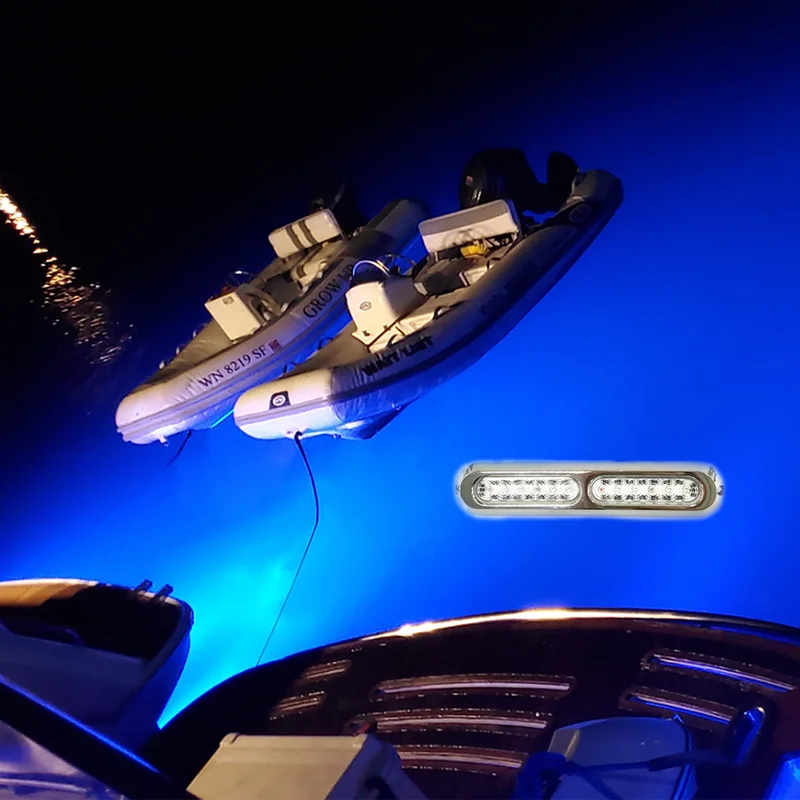 60W RGB Underwater LED Boat Docking Lighting for Boat RV Yacht Pool
