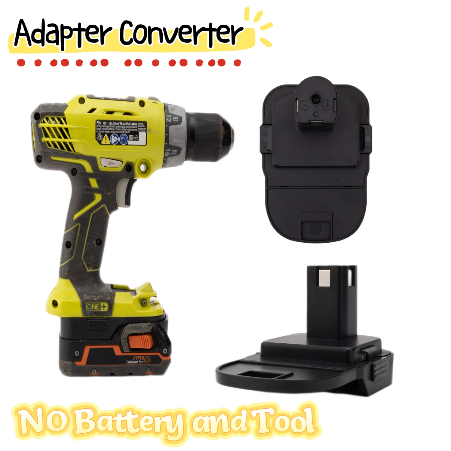 

Battery Adapter For AEG RIDGID 18V Li-ion Battery Convert To Ryobi ONE+18V Battery Portable Wireless Electric Screwdriver Tool