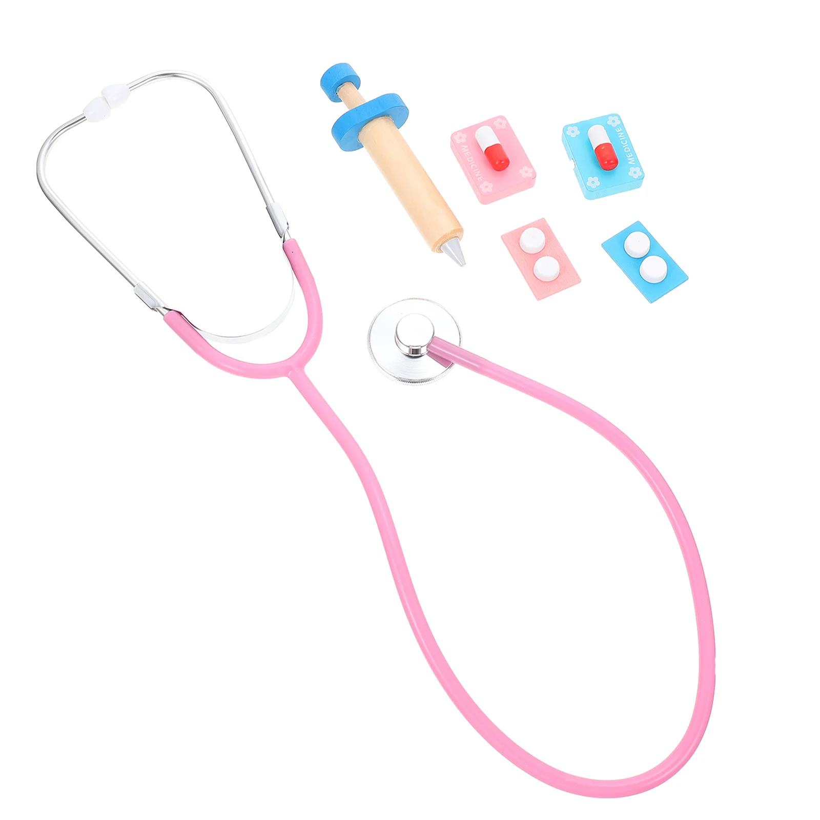 Doctor Toy Set Toys for Toddlers Playing House Kit Cartoon Stethoscope Plastic Pretend Interactive Nurse Hospital