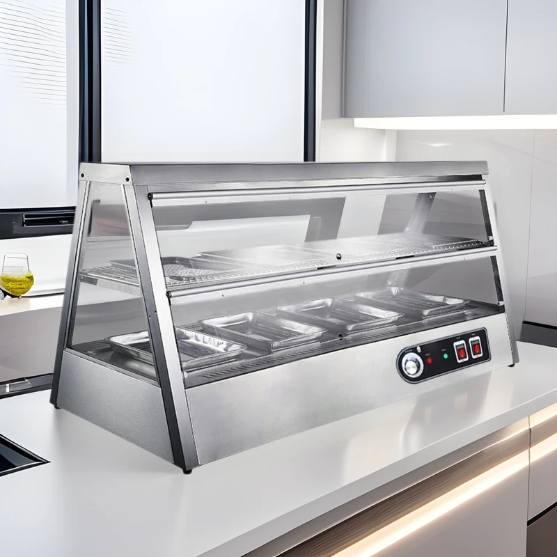 

Fried food insulation sales display cabinet desktop type insulation cabinet hamburger egg tart display commercial desktop crisp