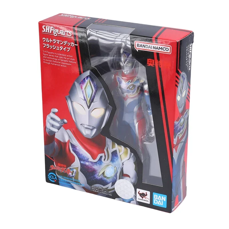 Spot Direct Delivery Bandai Original ULTRAMAN Anime Model SHF ULTRAMAN DECKER FLASH TYPE Action Figure Toys For Children Gift