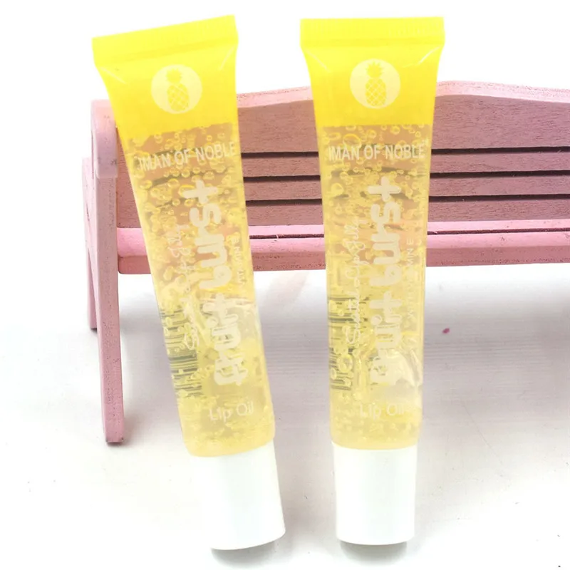 1PCS Fruit Burst Lip Oil Scented Lip Gloss Plumping Lip Gloss Jelly Lip Gloss Moisturizer Shiny Vitamin E Mineral Oil