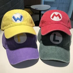 New Unisex Washed Cotton Cap Letter Embroidery Baseball Cap Men Women Adjustable Casual Outdoor Streetwear Sports Hat