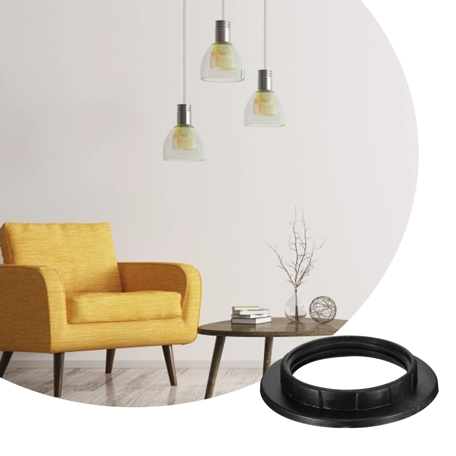 

50Pcs E27 Light Socket Adapter Ring Innovative Design Clear Detail Visible Secure Fit for Lamps Collar Ring Light Socket Rings