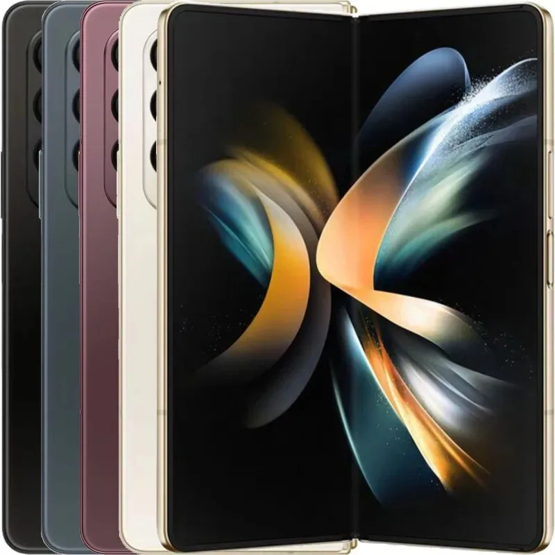 Network Unlock Foldable Smartphone Samsung Galaxy Z Fold 4 5G 12GB RAM 256 ROM Supports NFC Refurbished Smartphone
