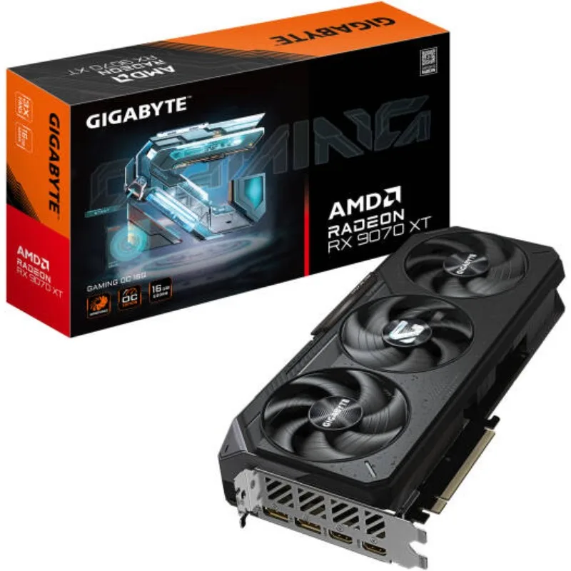 Carte graphique GIGABYTE Radeon RX 9070 XT GAMING OC, 16 Go de mémoire GDDR6 256 bits, fréquence boost de 3060 MHz, fréquence mémoire de 20 Gbps, 4096 processeurs de flux, PCI-Express 5.0 |