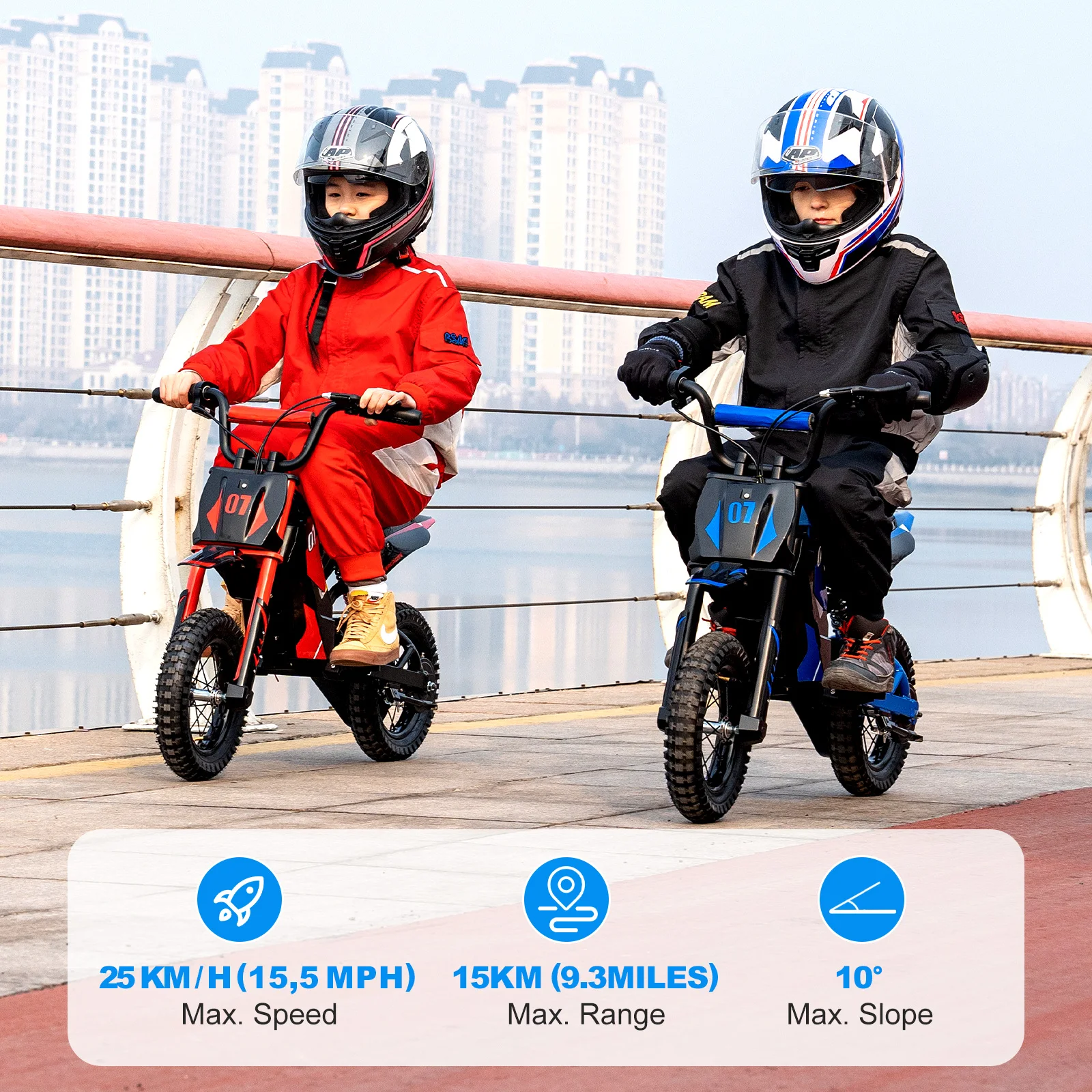 Motocicleta elétrica infantil EVERCROSS TECH EV12M-motor 300W
