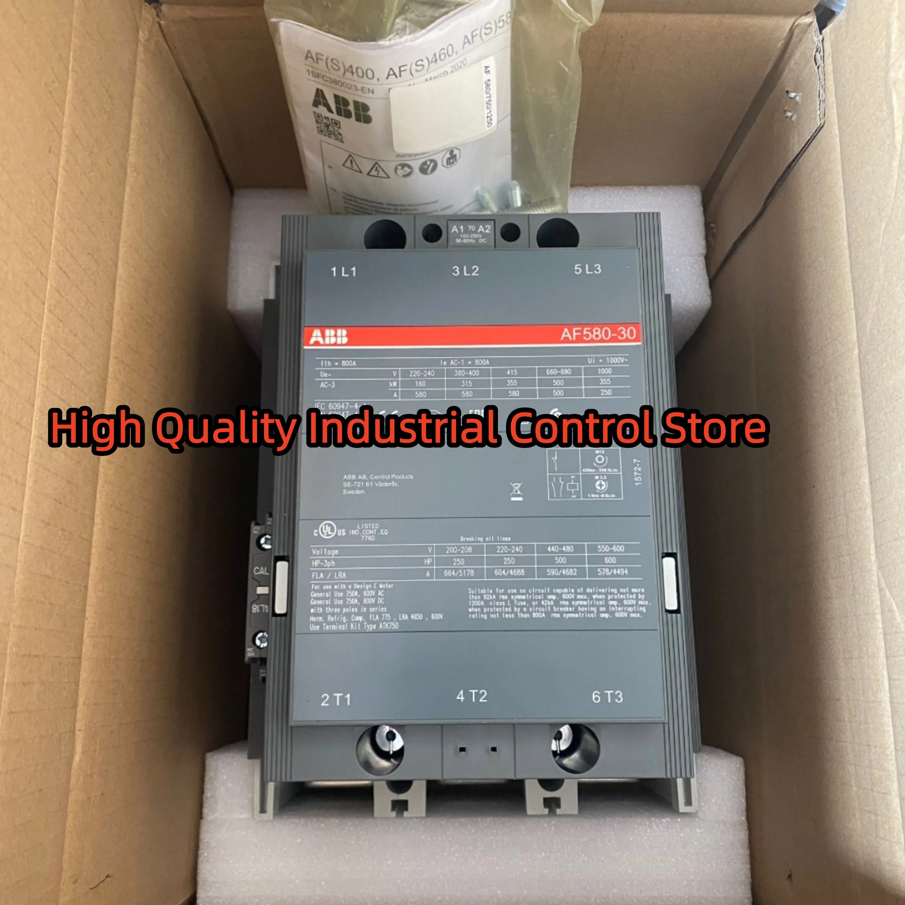 

AF580-30-11 1SFL617001R7011 Контактор 100-250 В 100% НОВЫЙ