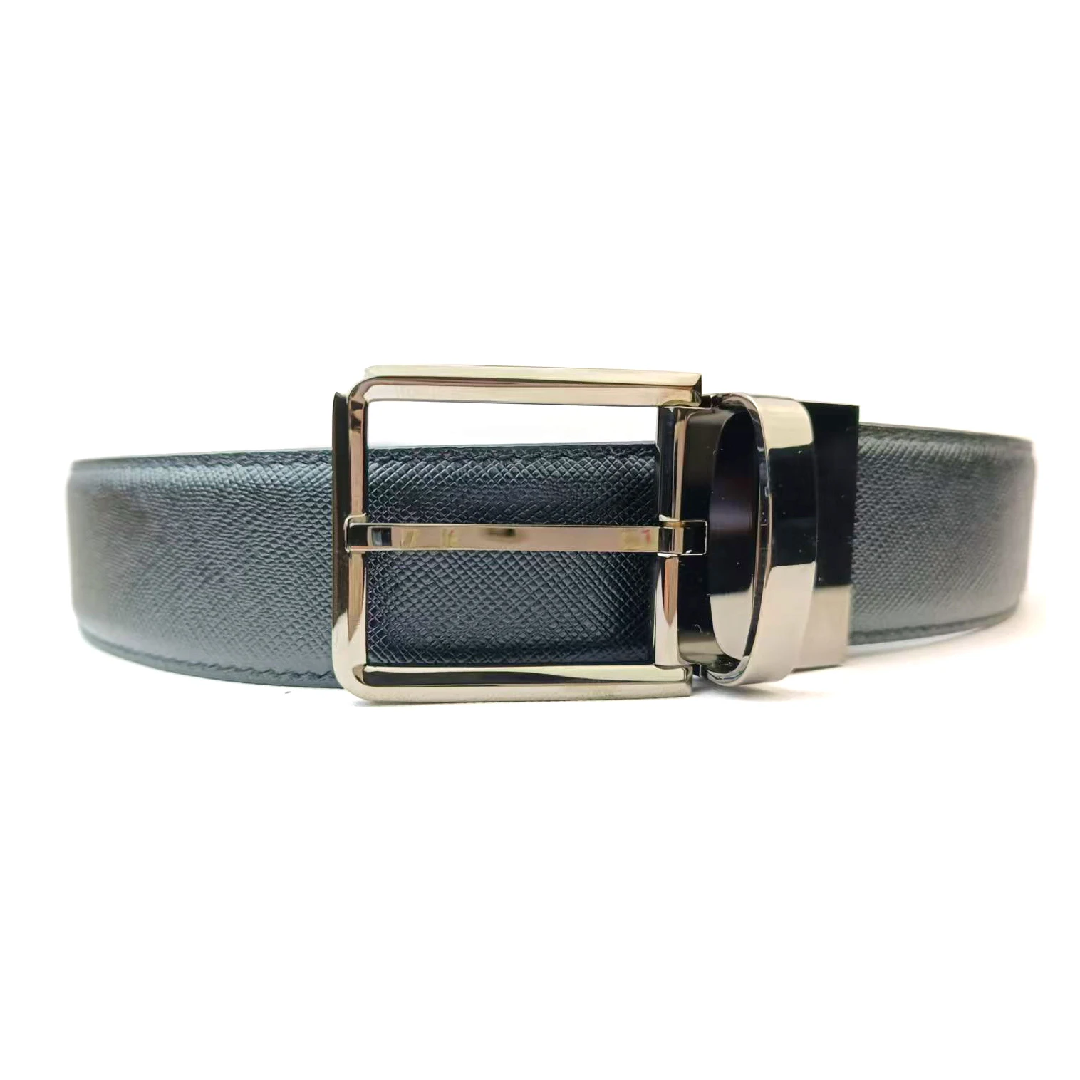 Men's high-end private custom belt with a width of 35mm. Unique stainless steel top layer cowhide belt from a renowned designer