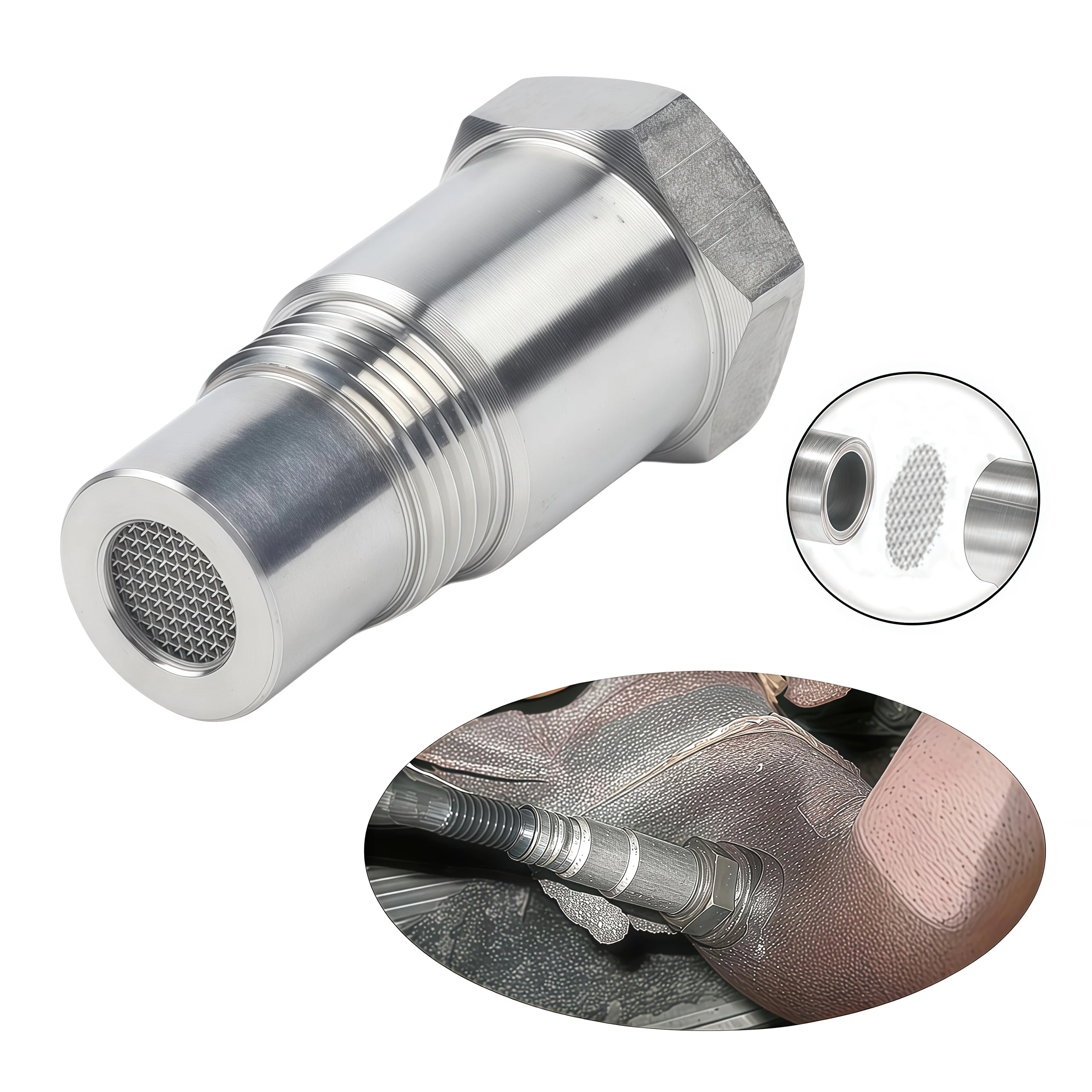 1/2pcsoxygen Sensor Adapter Car Inspection Engine Light Fixing Catalytic Network Oxygen Sensor Interval Mini Catalytic Converter
