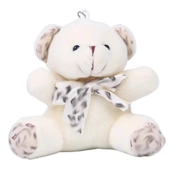 Fashion Cute Girl Plush Pompon Teddy Bear Key Chain Women Pom Pom Bear Keychain Bag Car Trinket Wedding Party Doll Toy Gift