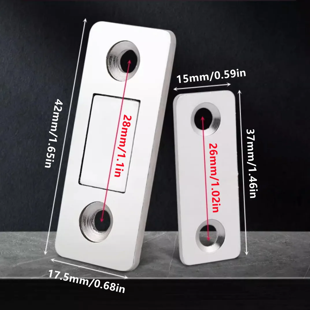 10 Pairs Cupboard Magnetic Catch without Punching, 3-Step Stick-On Install - No Tools Needed