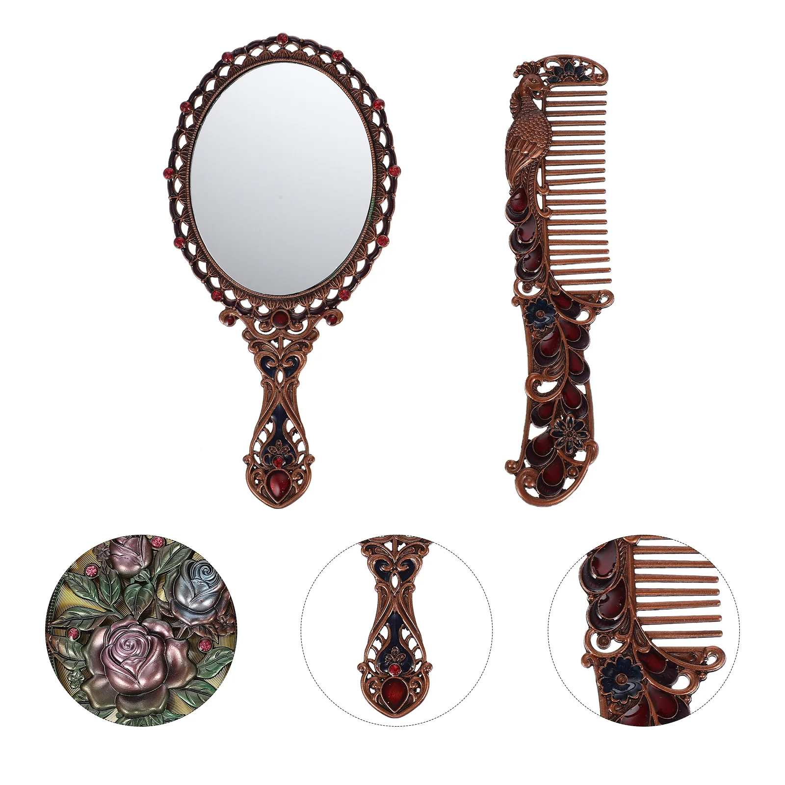 

Beauty Mirror with Handle Miss Vanity LED Floor Mirrors Zinc Alloy Wear-resistant Makeup