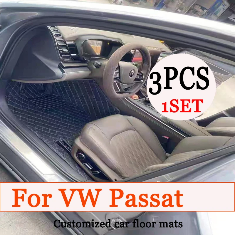 

Car Floor Mats For VW VW Passat B8 GT 2015~2022 Durable Rugs Protective Carpets Luxury Leather Mat Car Accessories 2016