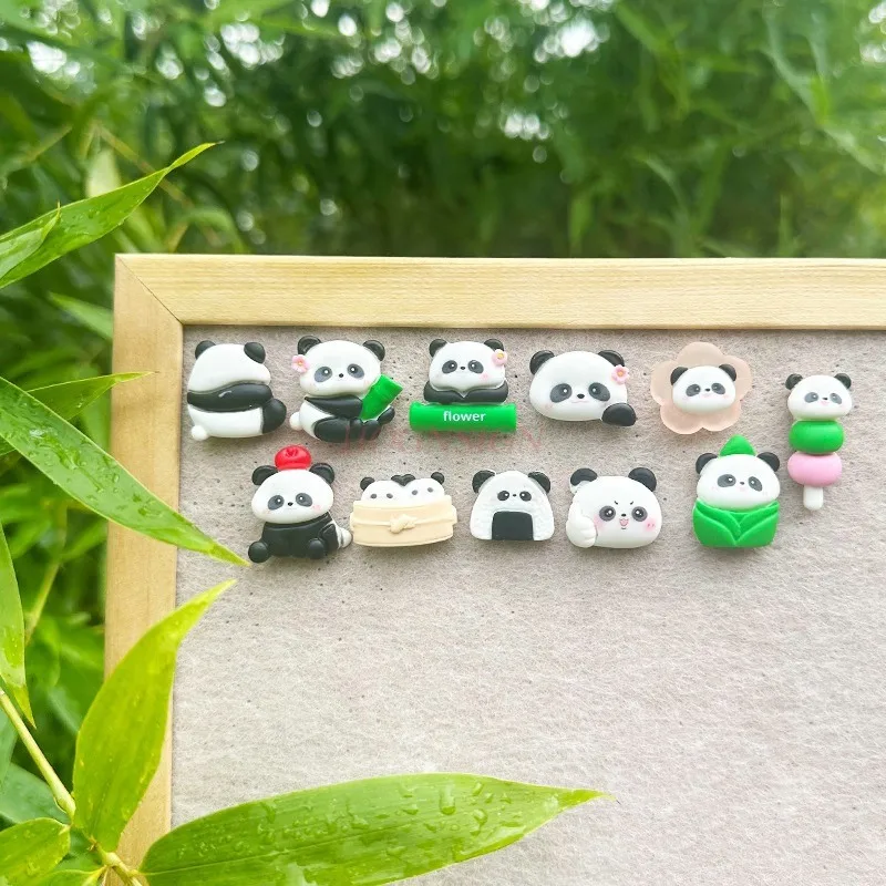 11pcs Creative Push Pin Panda Cute Flower Fortune Soft Wooden Felt Photos