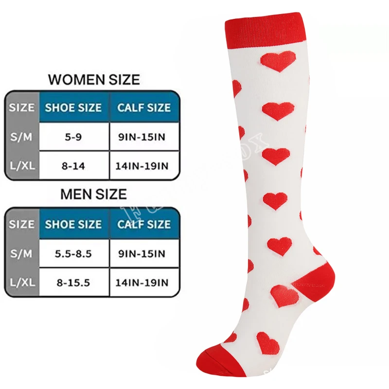 2 Pairs/Lot Pack Women Men Compression Socks Stockings Elastic Sports Beautiful Leg Running Nurse Climbing Cycling Socks Gym