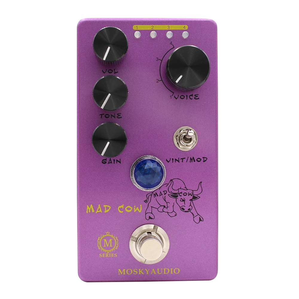 MOSKYaudio MAD COW Distortion Guitar Bass Effect Pedal Distortion Four Models With True Bypass