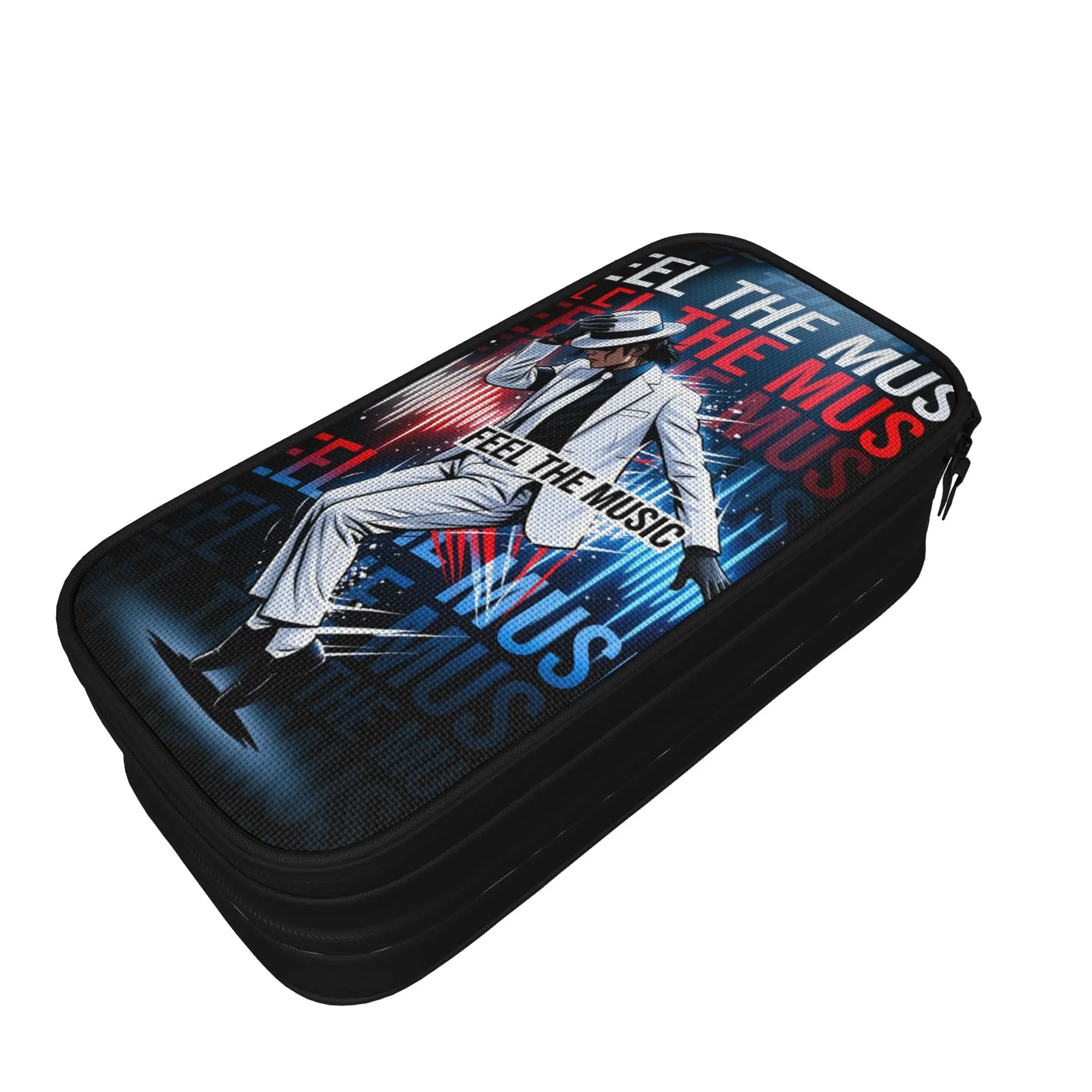 Michael MJ Pencil Case  School Pencil Cases Canvas Girls Boys Cute College Pencil Box School Supplies