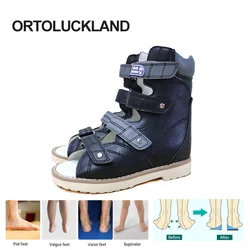 Boy Sandals Orthopedic Shoes For Kid High Top Summer Leather Children Toddler  Correct Supinator Pronator Flatfeet