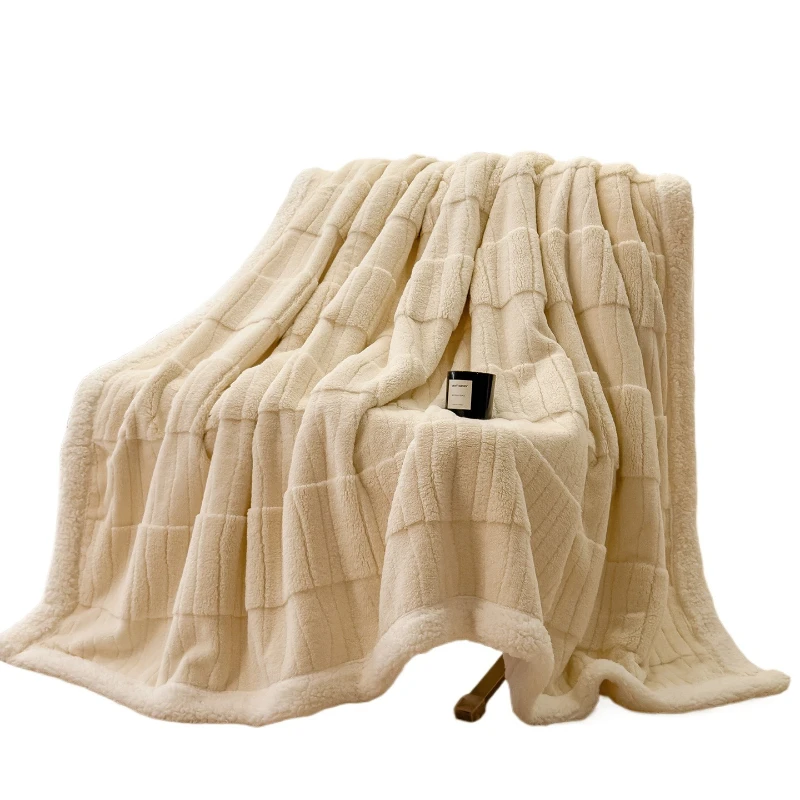 

Lamb wool, milk wool, jacquard blanket, thermal bed sheet, sofa blanket, nap cover