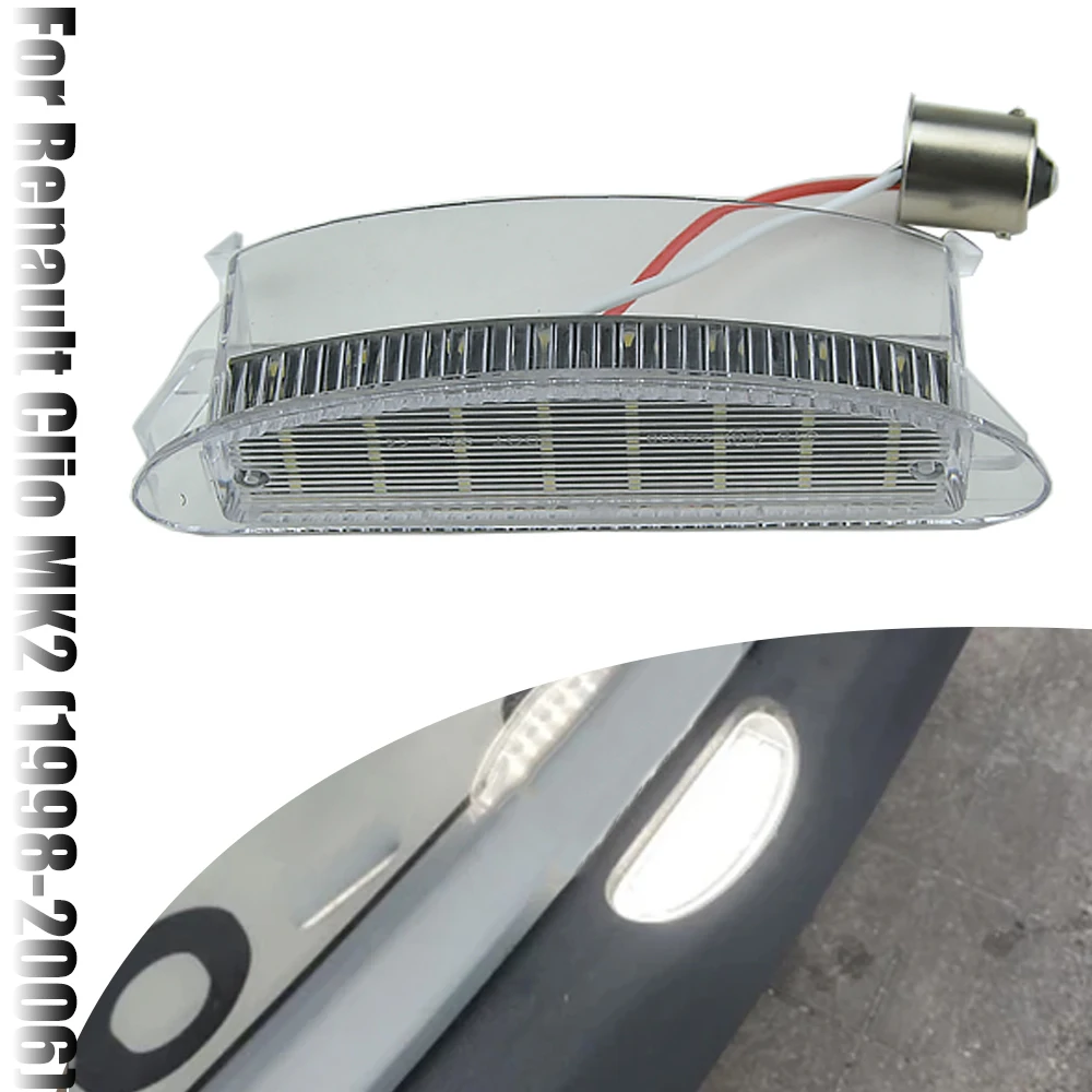 LED Car License Plate Light No Error Taillight Accessory For Renault Clio MK2 (1998-2006) For Renault Twingo (1993-2007)