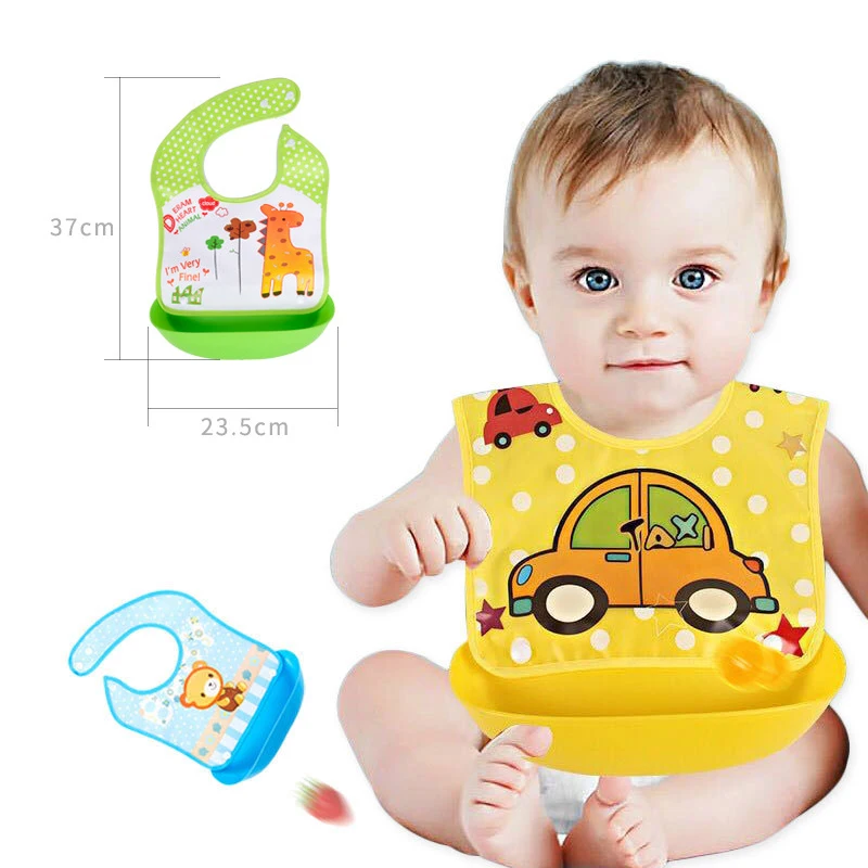 Baby Bib Imitation Silicone Waterproof Baby Saliva Pocket Dinner Clothes After Meal Baby Feeding Bavoir Tablier Baby Tableware