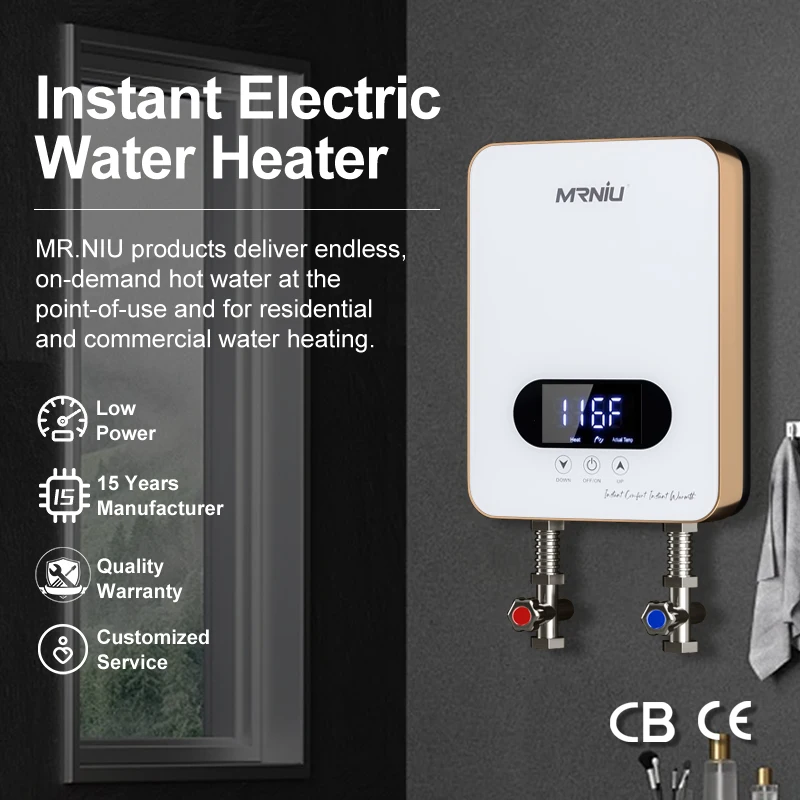 240V 6000W Instant Electric Tankless Water Heater Shower Bathroom Bath Water Heater Temperature Automatica Household Hotel chao1