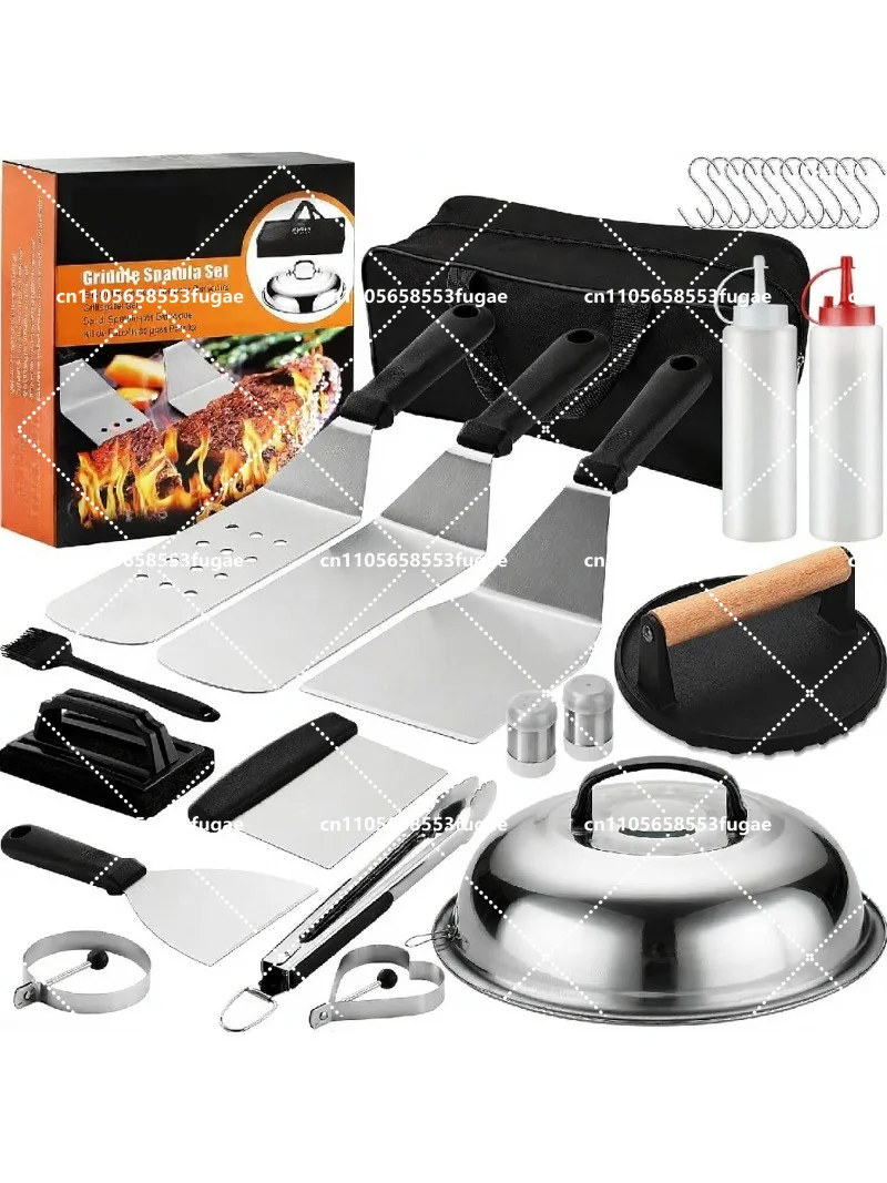 Stainless Steel BBQ Grill Set Outdoor Camping Steak Frying Shovel Barbecue Tool Kit