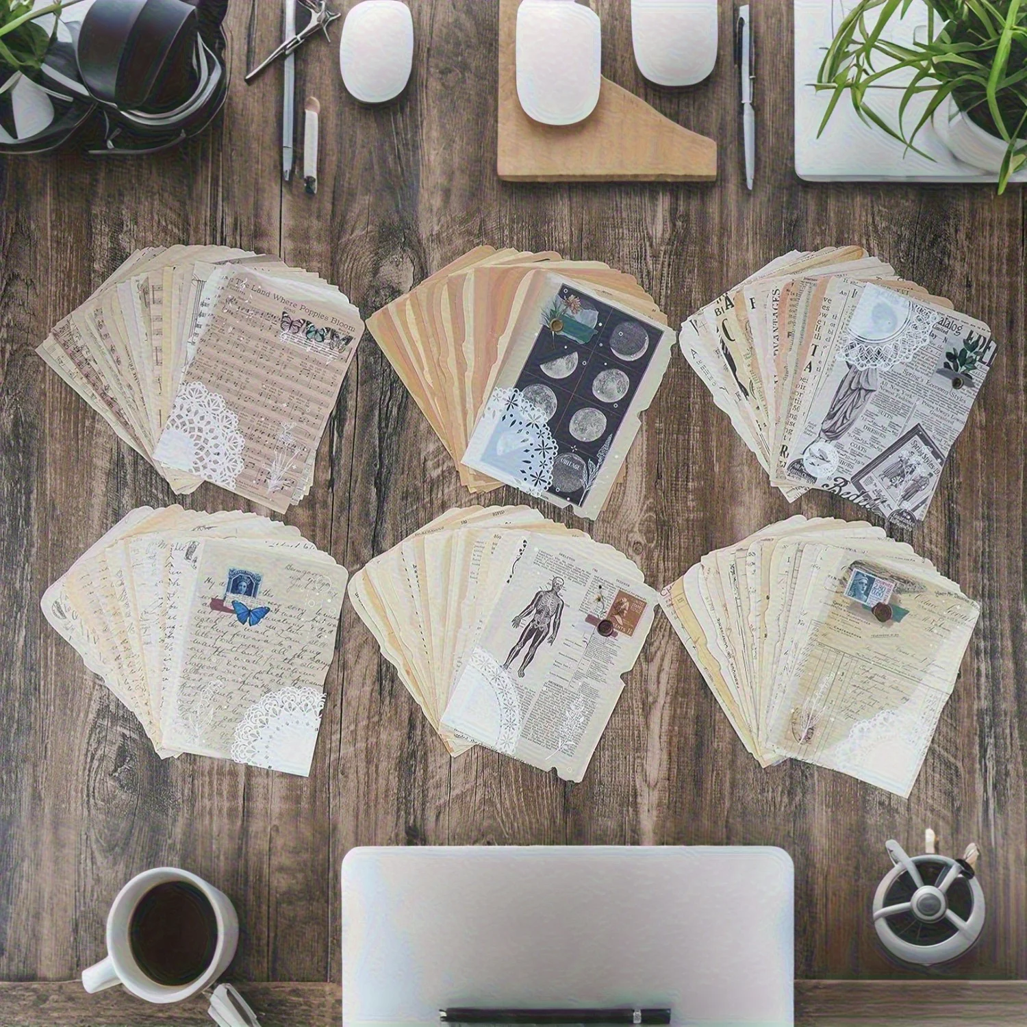 

25pcs/Pack Vintage Scrapbooking Paper Pack, DIY Decorative Sticker and Tape Set for Journals and Books Art Crafts