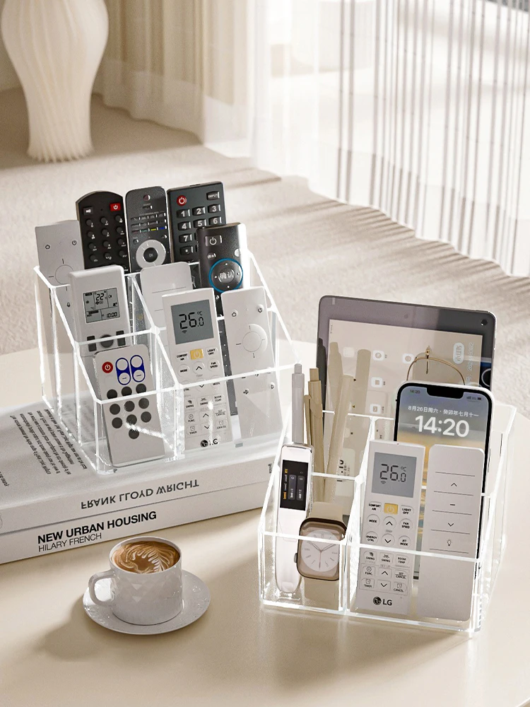 

Remote Control Storage Box TV Air Conditioner Remote Control Holder Mobile Phone Storage Rack Home Storage Organizer