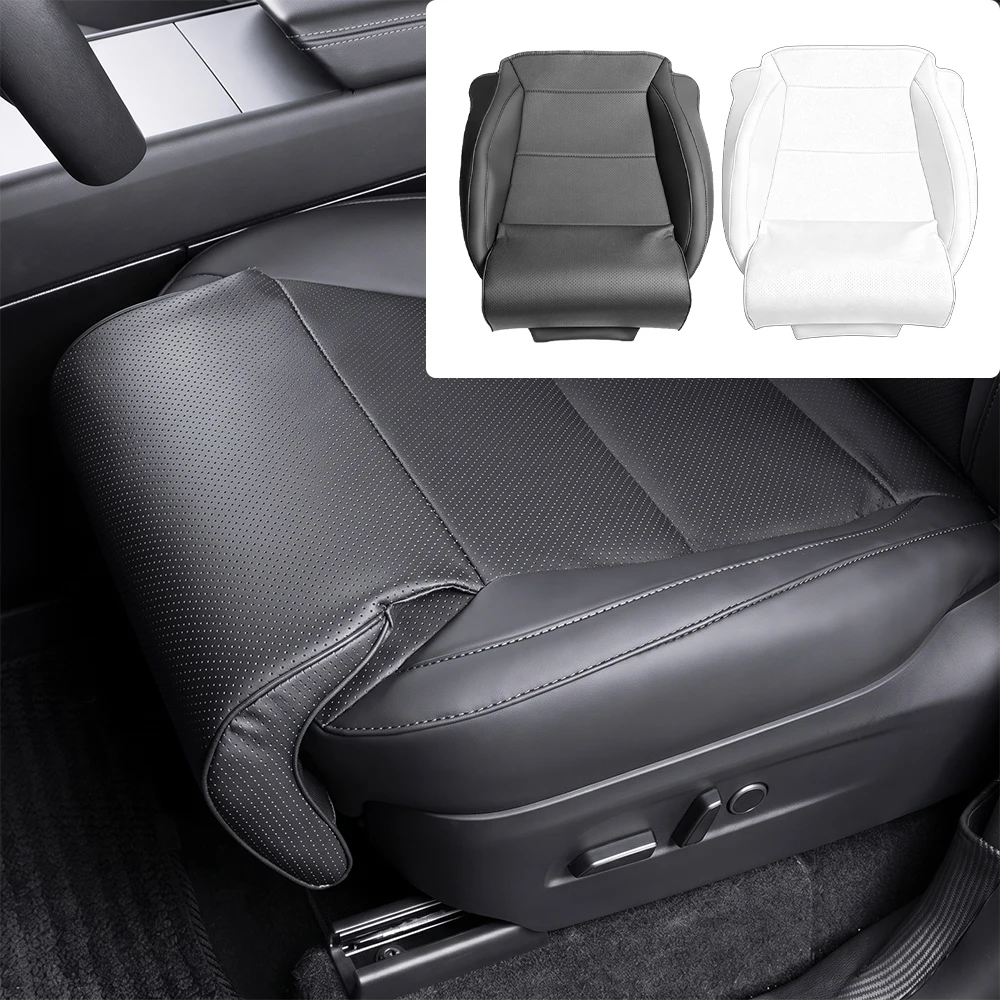 For Tesla Model Y Juniper Model 3 Highland Model YL Seat Cover With Leg Support Extender Breathable Perforated Cushion Protector