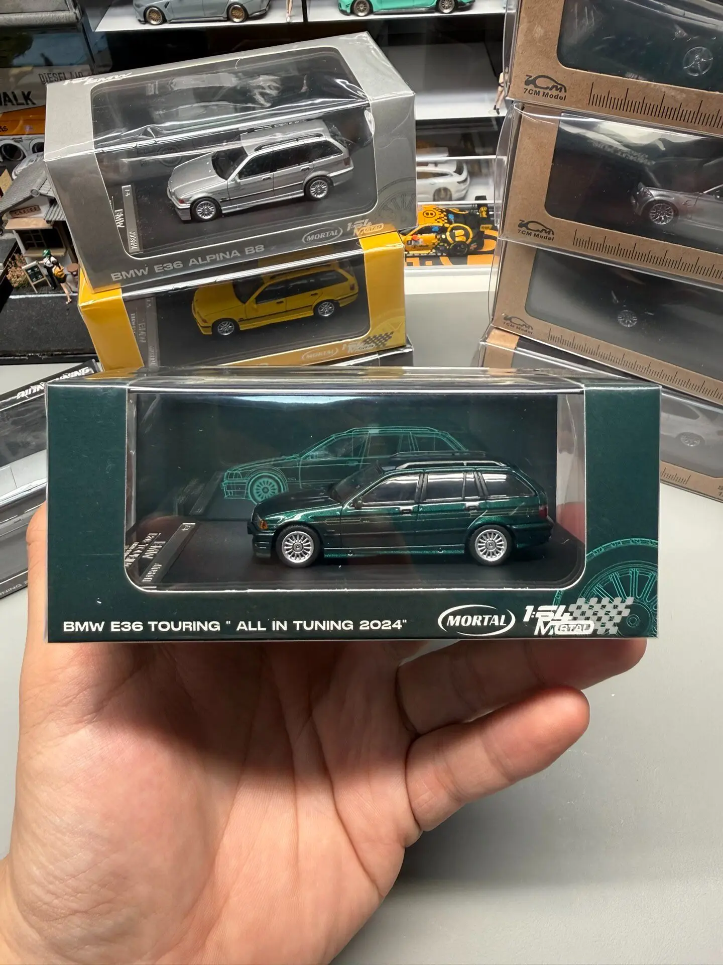 Diecast Mortal 1:64 Scale BMW E360 Touring Green Alloy Car Model
